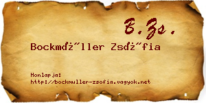 Bockmüller Zsófia névjegykártya